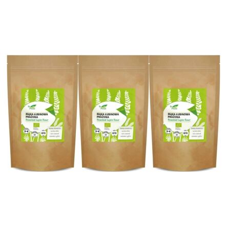 3 x Mąka Łubinowa Prażona Bio 500 g - Bio Planet