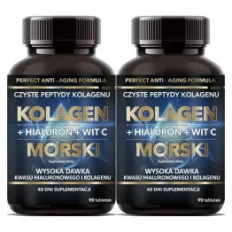 2 x Kolagen Morski +Hialuron +Witamina C 90 Tabletek 45 g - Intenson