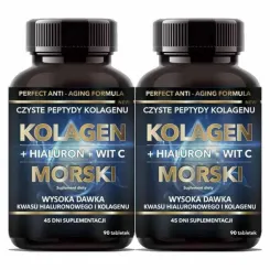 2 x Kolagen Morski +Hialuron +Witamina C 90 Tabletek 45 g - Intenson