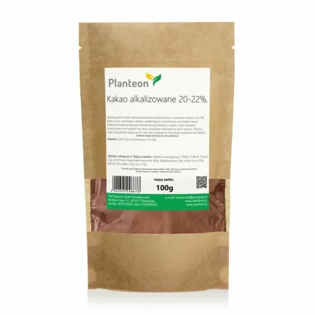 Kakao Alkalizowane 20-22% 100 g - Planteon