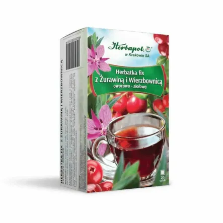 Herbatka z Żurawiną i Wierzbownicą FIX 40 g (20x 2 g) - Herbapol Kraków