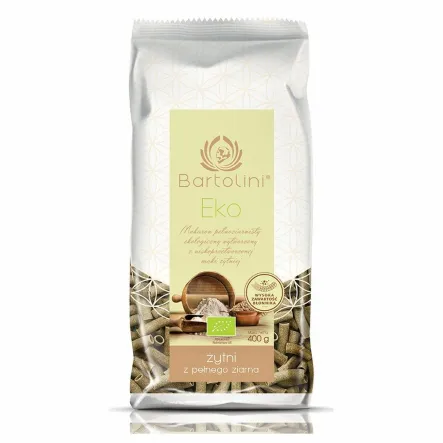 Makaron Żytni Razowy RURKA Bio 400 g - Bartolini