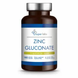 Cynk Glukonian (ZINC Gluconate) 180 Kapsułek - Super Labs 