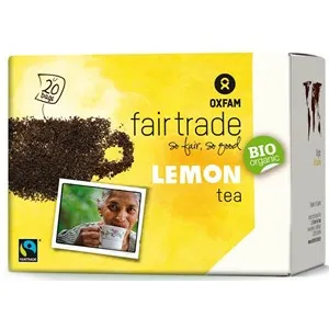 Herbata Czarna Cytrynowa Ekspresowa Fair Trade Bio 20 x 1,8 g Oxfam - Wyprzedaż