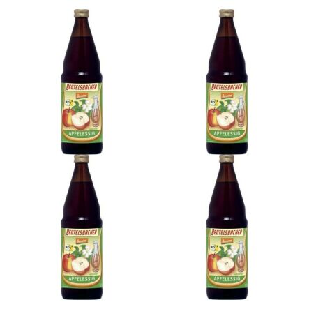 Zestaw 4 x Niepasteryzowany Ocet Jabłkowy Niefiltrowany Bio 750 ml Demeter