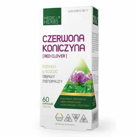 Czerwona Koniczyna Red Clover 60 Kapsułek - Medica Herbs