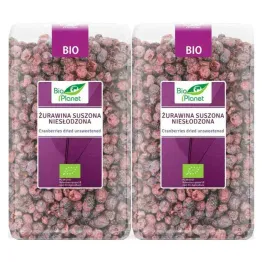 2 x Żurawina Suszona Niesłodzona Bio 150 g - Bio Planet - Bez Dodatku Oleju i Cukru