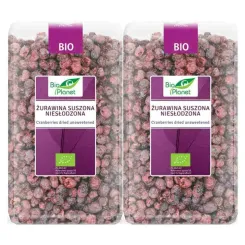 2 x Żurawina Suszona Niesłodzona Bio 150 g - Bio Planet - Bez Dodatku Oleju i Cukru