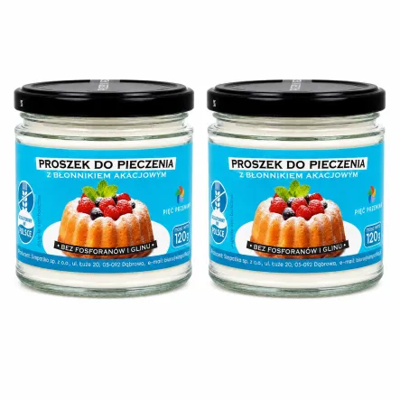 2 x Proszek do Pieczenia z Błonnikiem Akacjowym Bezglutenowy 120 g - Pięć Przemian