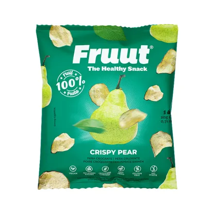 Suszone Chipsy Gruszka Bez Dodatku Cukru 20 g Fruut - Przecena Krótka Data Minimalnej Trwałości
