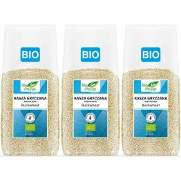 Zestaw 3 x Kasza Gryczana Niepalona Bezglutenowa Bio 1 kg - Bio Planet