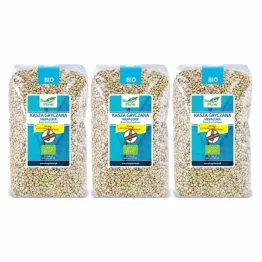 Zestaw 3 x Kasza Gryczana Niepalona Bezglutenowa Bio 1 kg Bio Planet