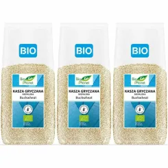 Zestaw 3 x Kasza Gryczana Niepalona Bezglutenowa Bio 1 kg - Bio Planet