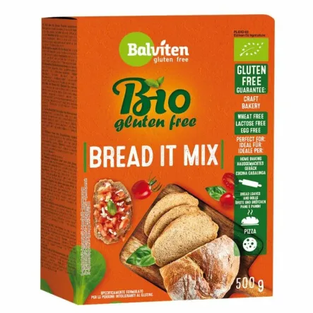 Mieszanka do Wypieku Chleba Bezglutenowa Bio 500 g - Balviten - Przecena Krótka Data Minimalnej Trwałości