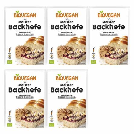 5 x Drożdże Piekarskie Suszone Bezglutenowe Bio 7 g BioVegan