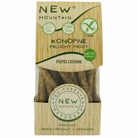 Paluchy Mocy Konopne z Pieprzem Cayenne Bezglutenowe 200 g - New Mountain
