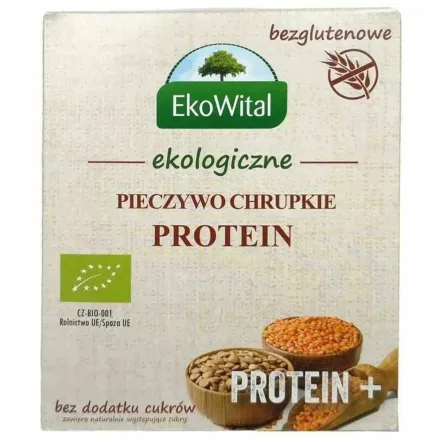 Pieczywo Chrupkie Protein+ Bezglutenowe Bez Dodatku Cukru Bio 100 g - EkoWital