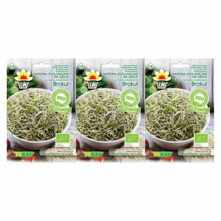 3 x Nasiona na Kiełki Brokuł BIO 10 g - Toraf