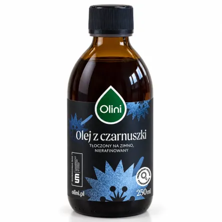 Olej z Czarnuszki Tłoczony na Zimno Nierafinowany 250 ml - Olini (COLD)