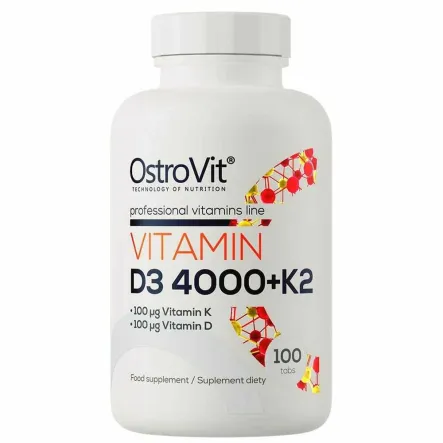 Witamina D3 4000 + K2 100 Tabletek - OstroVit