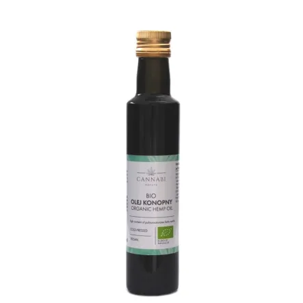 Bio Olej Konopny 250 ml - Cannabi Nature- Przecena Krótka Data Minimalnej Trwałości