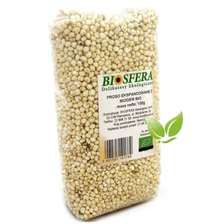 Proso Ekspandowane Z Miodem Bio 100 G - Biosfera