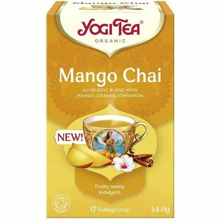 Herbatka Mango Chai Bio 34 g (17 x 2 g) - Yogi Tea