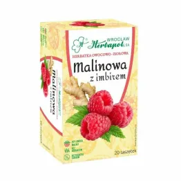 Herbatka Owocowo - Ziołowa MALINA Z IMBIREM 50 g (20 x 2,5 g) -  Herbapol Wrocław