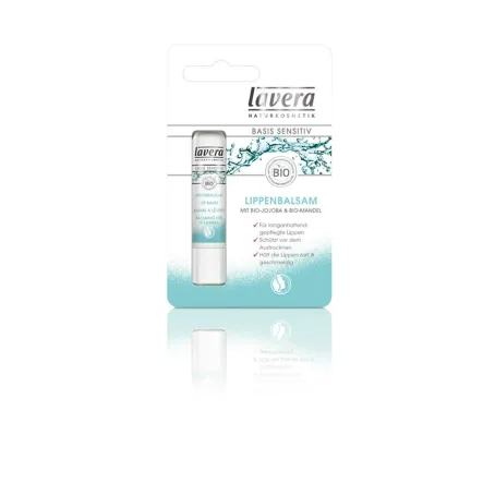 Balsam Do Ust Basis Sensitiv z bio aloesem i bio jojobą 4,5g-Lavera