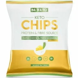 Keto Chipsy Ser Szwajcarski i Francuska Cebulka 30 g - Beketo