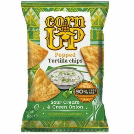 Chipsy Kukurydziane Tortilla Kwaśna Śmietanka & Cebulka 60 g - Corn Up