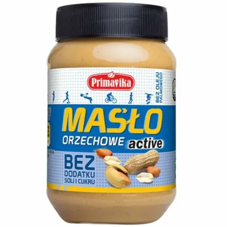 Pasta Orzechowa Active Bez Dodatku Soli i Cukru 470 g - Primavika