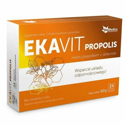 EKAVIT PROPOLIS 24 Pastylki do Ssania-- EkaMedica - Przecena Krótka Data Minimalnej Trwałości