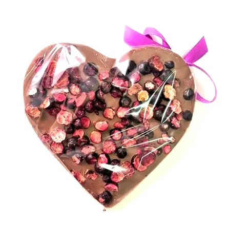 Serce - Czekolada Mleczna z Czarną Porzeczką 80 g - Santini