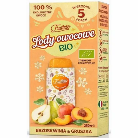 Lody do Zamrożenia Owocowe BIO 250 g (5x 50 g) - Frutteto