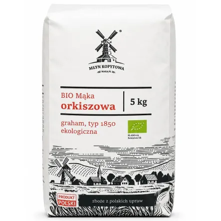 Mąka Orkiszowa Graham Typ 1850 Eko 5 kg - Młyn Kopytowa