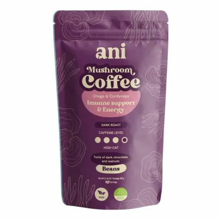 Kawa Ziarnista z Chagą i Cordycepsem Bio 350 g - Ani