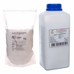 Zestaw Kwas L-Askorbinowy 1 kg Stanlab + Wodorowęglan Sodu Soda Oczyszczona Proszek 1 kg - Natur Planet