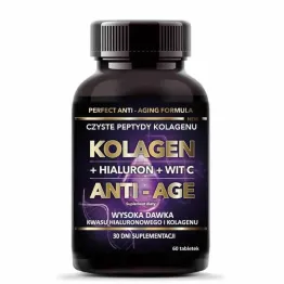 Kolagen +Hialuron +Wit C ANTI-AGE 60 Tabletek - Intenson