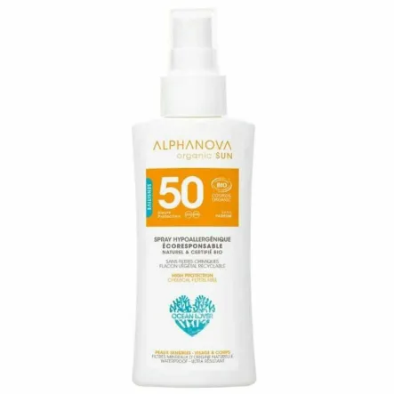 Bio Spray Ochronny do Twarzy i Ciała z Filtrem SPF 50 90 g - Alphanova Sun