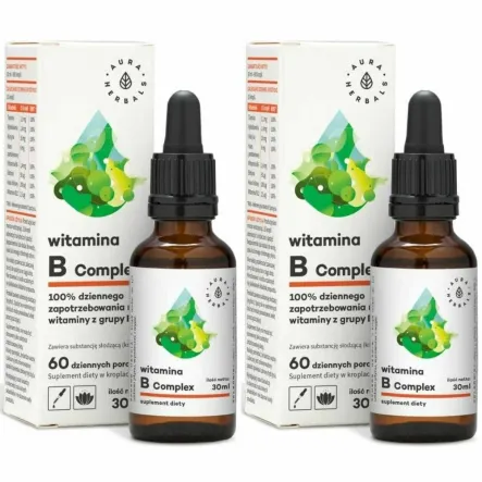2 x Witamina B Complex 30 ml - Aura Herbals