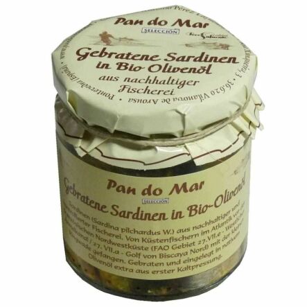 Sardynki Smażone w Bio Oliwie z Oliwek 220 g (154 g) - Pan do Mar