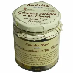 Sardynki Smażone w Bio Oliwie z Oliwek 220 g (154 g) - Pan do Mar