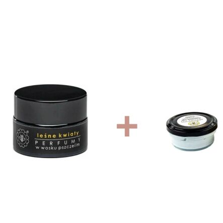 Perfumy w Wosku Pszczelim LEŚNE KWIATY 15 g - Miodowa Mydlarnia + Masło do Twarzy i Ciała DLA KRÓLEWNY 30 g - Miodowa Mydlarnia