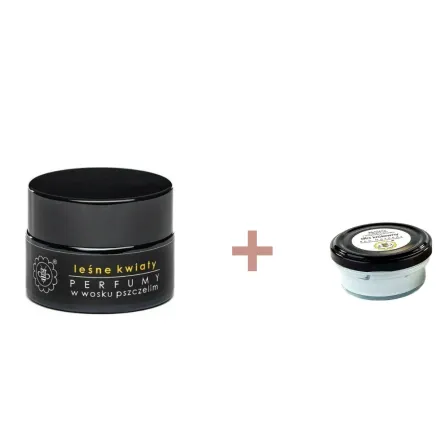 Perfumy w Wosku Pszczelim LEŚNE KWIATY 15 g - Miodowa Mydlarnia + Masło do Twarzy i Ciała DLA KRÓLEWNY 30 g - Miodowa Mydlarnia