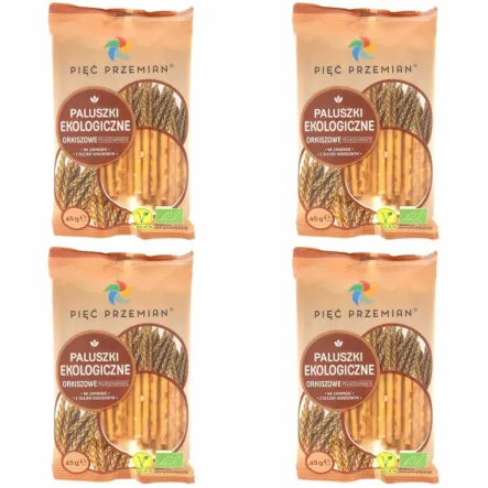 4 x Paluszki Orkiszowe Pełnoziarniste Bio 45 g - Simpatiko