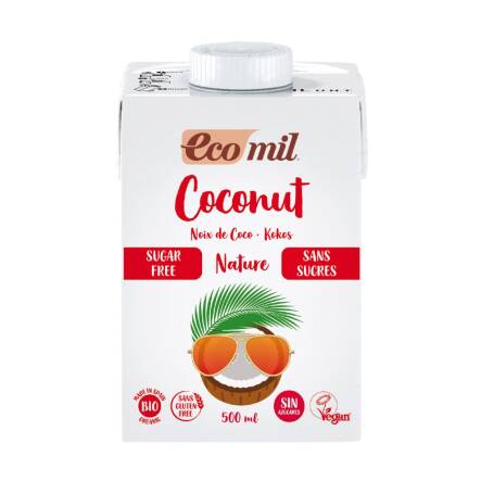 Napój Kokosowy Bez Dodatku Cukru Bio 500 ml UHT Ecomil 
