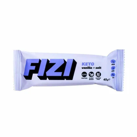KETO Baton Proteinowy Bezglutenowy Wanilia+ Sól 45 g - FIZI