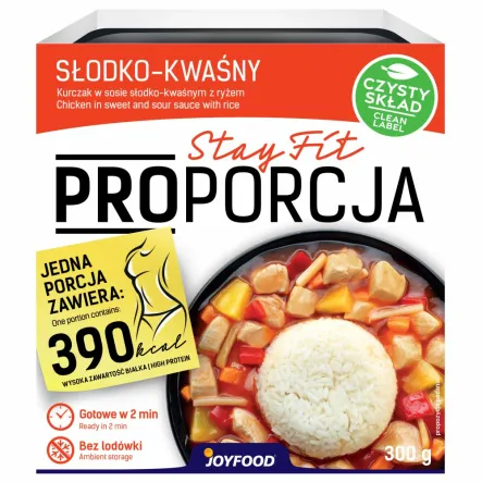 Kurczak w Sosie Słodko - Kwaśnym z Ryżem 300 g - Joyfood