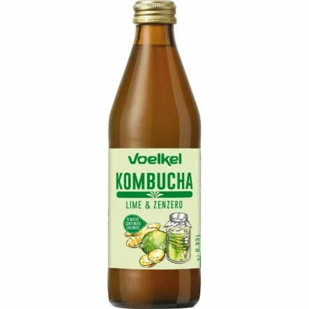 Kombucha Limonka - Imbir BIO 330 ml - VOELKEL